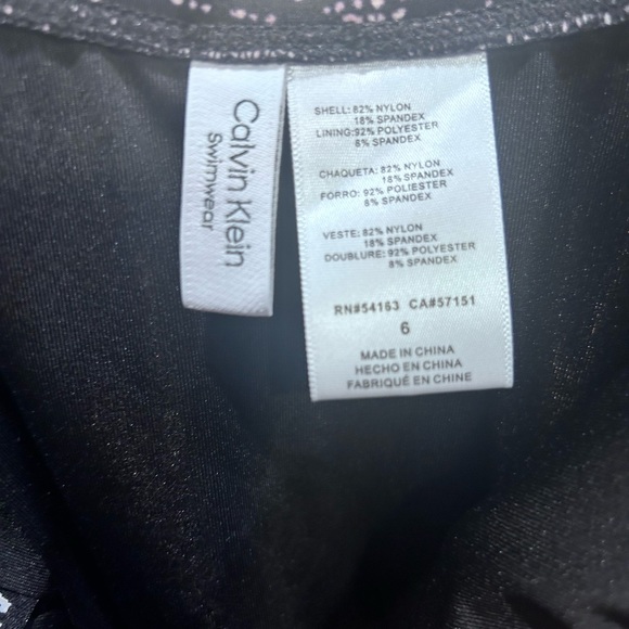 NWT Calvin Klein One Piece Swimsuit Size 6 - Picture 10 of 10
